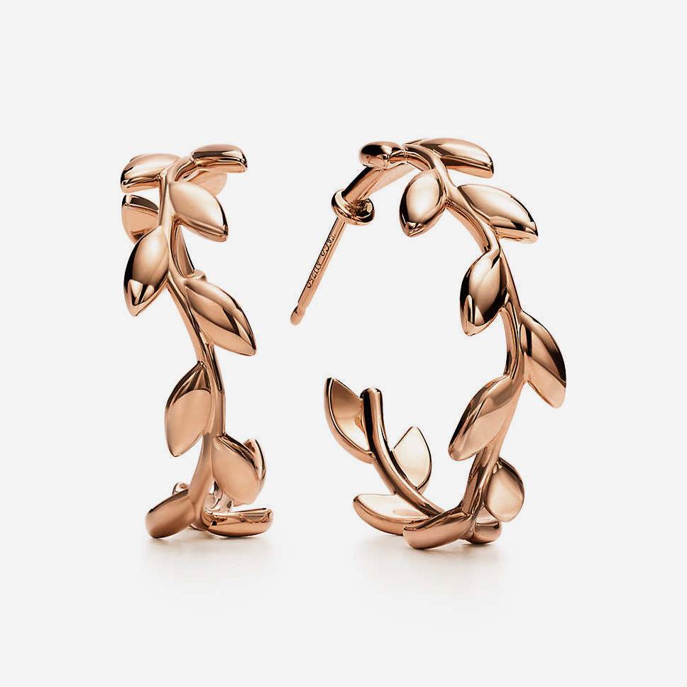 jewellery-product-2 Rose Gold Leaf Earrings - Image 1